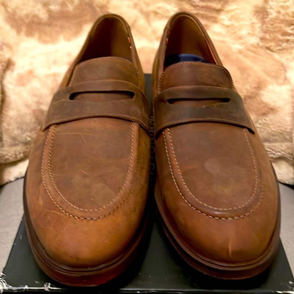 Pair of Bostonian loafers, brown leather